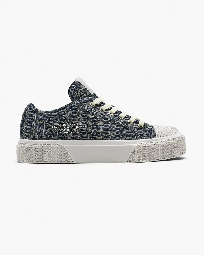 Marc Jacobs Sneakers Women The Denim Monogram Sneaker Sun Faded Denim