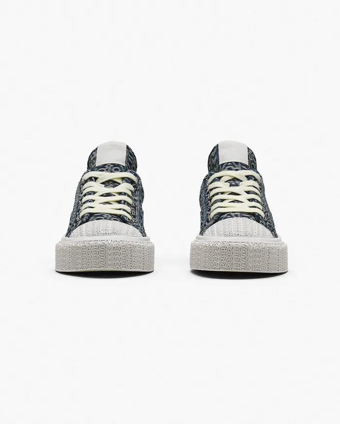 Marc Jacobs Sneakers Women The Denim Monogram Sneaker Sun Faded Denim
