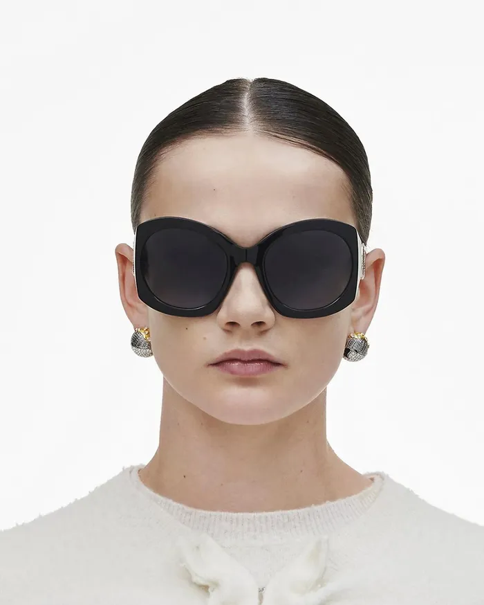 Marc Jacobs Sunglasses Women The Crystal J Marc Oversized Sunglasses Black