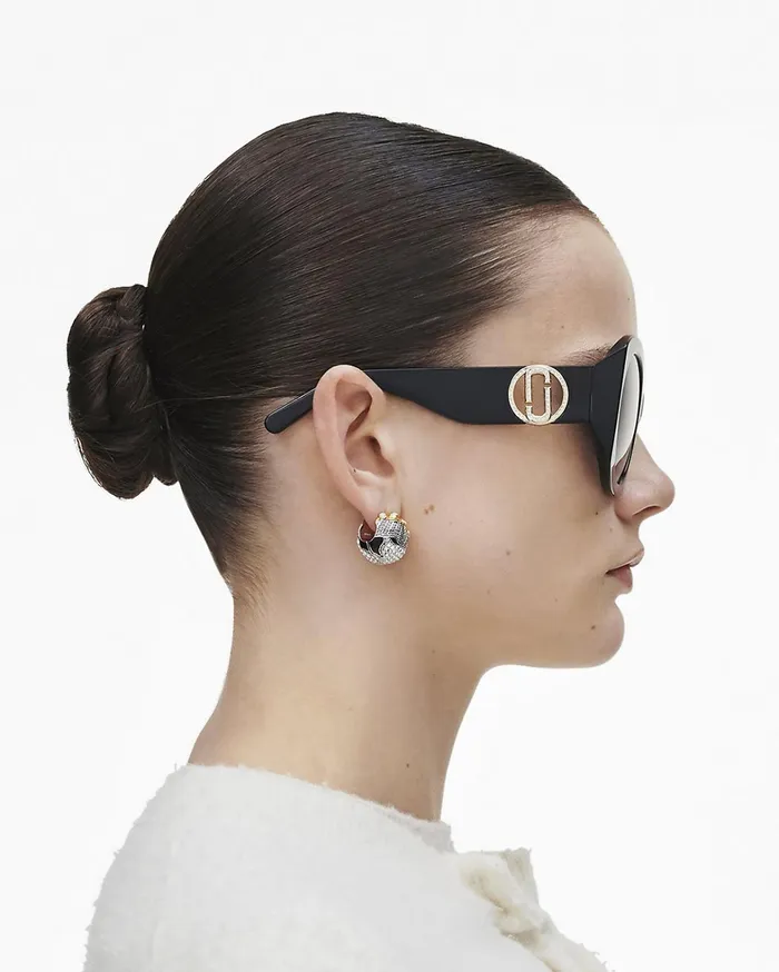 Marc Jacobs Sunglasses Women The Crystal J Marc Oversized Sunglasses Black