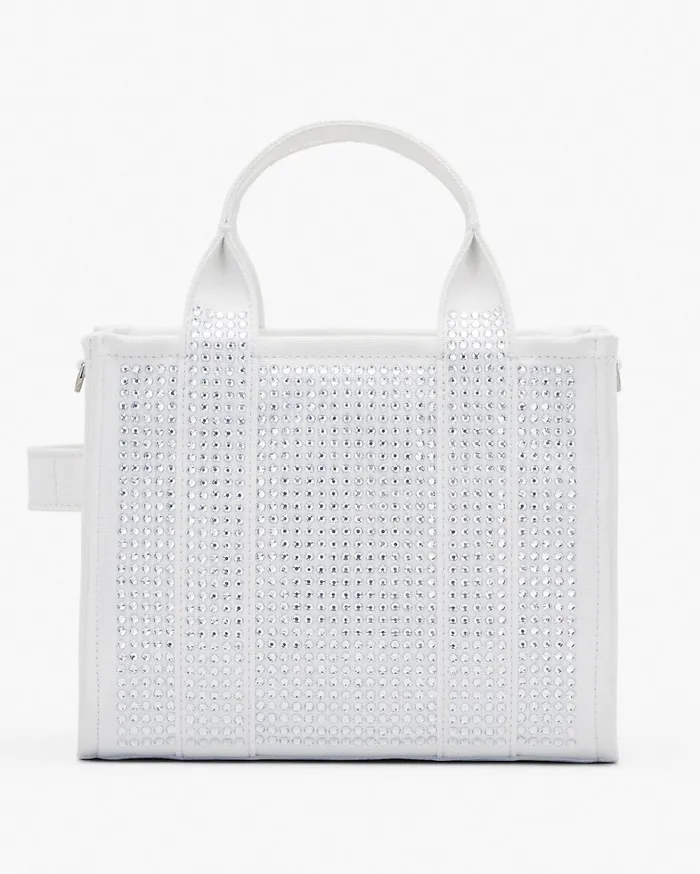 Marc Jacobs The Tote Bag Women The Crystal Canvas Small Tote Bag White Crystal