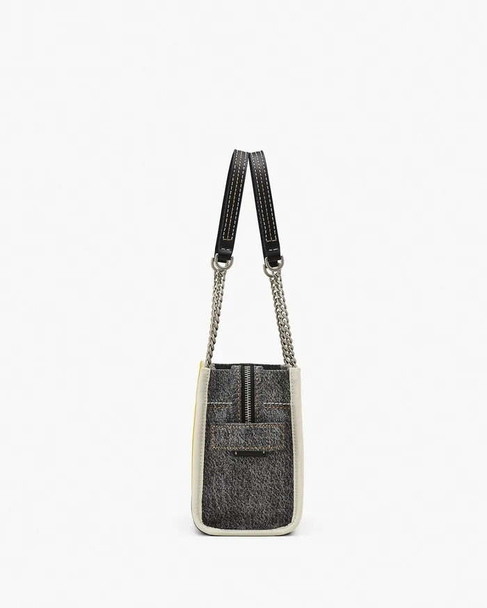 Marc Jacobs The Tote Bag Women The Denim Chain Small Tote Bag Black Wash