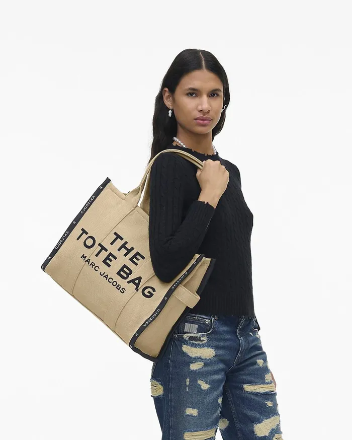 Marc Jacobs The Tote Bag Women The Jacquard Large Tote Bag Warm Sand