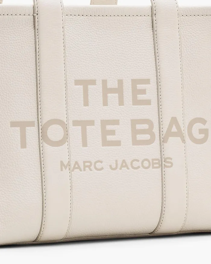 Marc Jacobs The Tote Bag Women The Leather Medium Tote Bag Cottonsilver