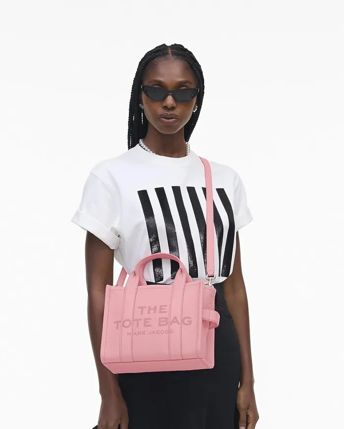 Marc Jacobs The Tote Bag Women The Leather Small Tote Bag Ribbon Pink
