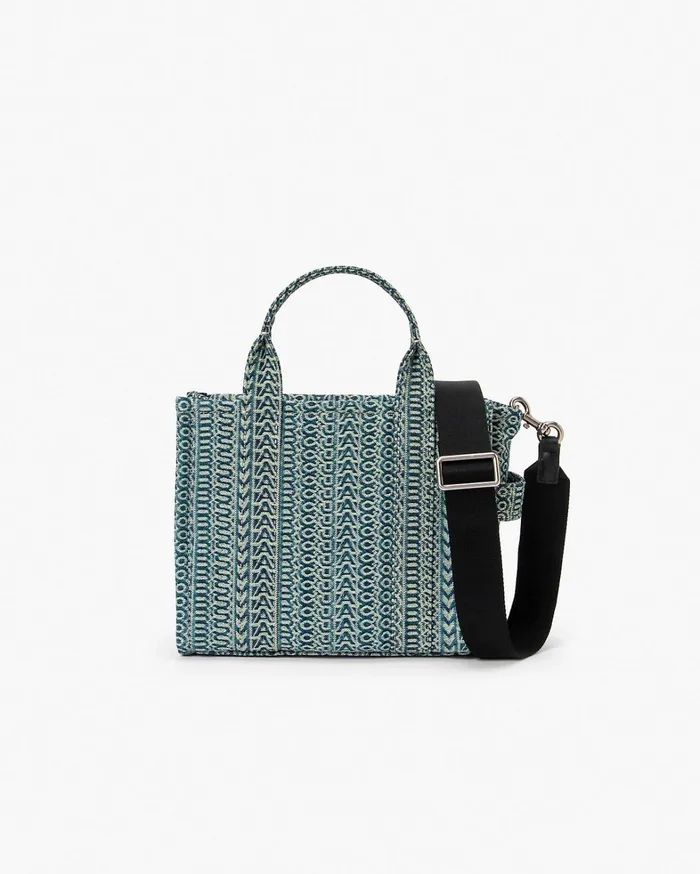 Marc Jacobs The Tote Bag Women The Washed Monogram Denim Small Tote Bag Sun Faded Denim