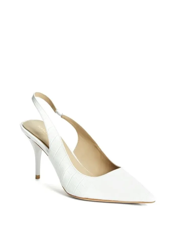 Marciano Juna Crocodile Sling Back Heel True White Women Shoes