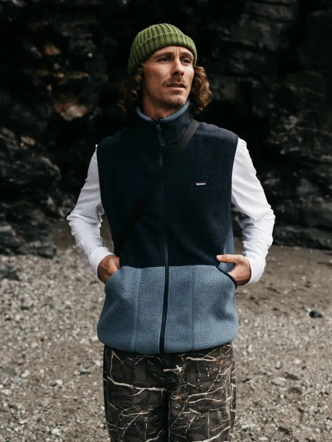 Men Bolster Fleece Gilet Indigonavy Finisterre Fleece