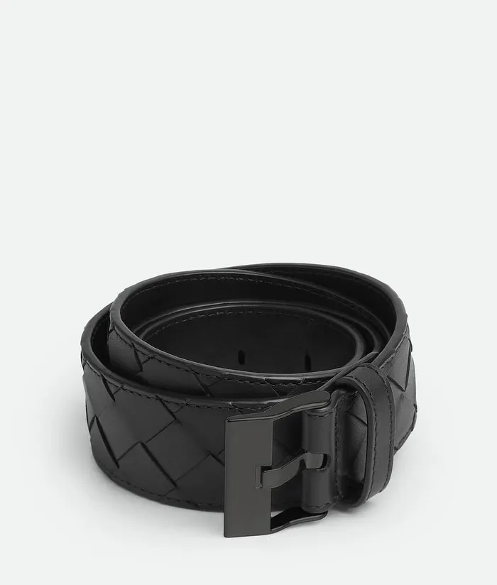 Men Bottega Veneta Belts Watch Buckle Belt Black