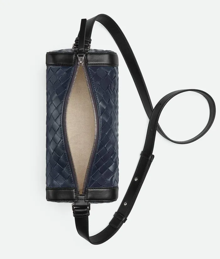 Men Bottega Veneta Crossbody Brick Intrecciato Spaceblack