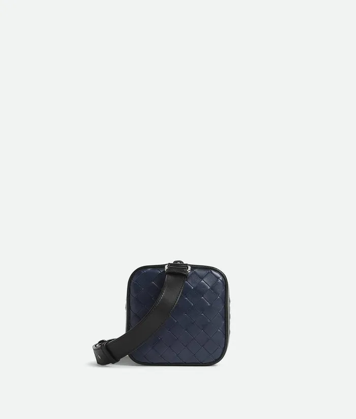 Men Bottega Veneta Crossbody Brick Intrecciato Spaceblack