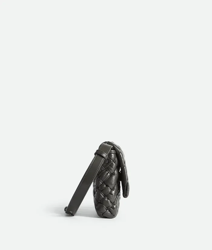 Men Bottega Veneta Crossbody Small Rumple Messenger Light Graphite