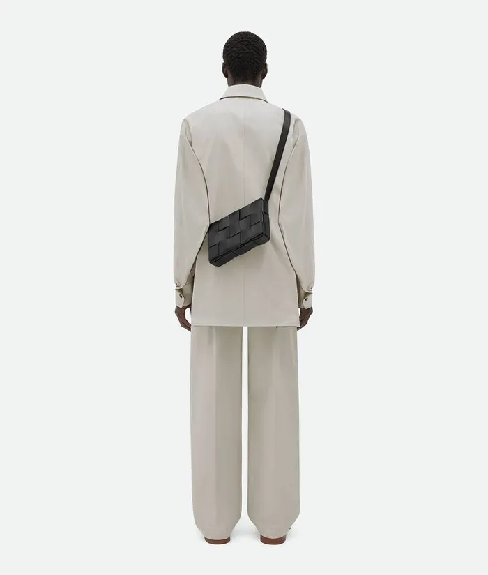 Men Bottega Veneta Crossbody Speed Cassette Black
