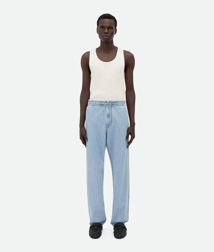 Men Bottega Veneta Denim Light Bleached Elasticated Denim Light Bleach