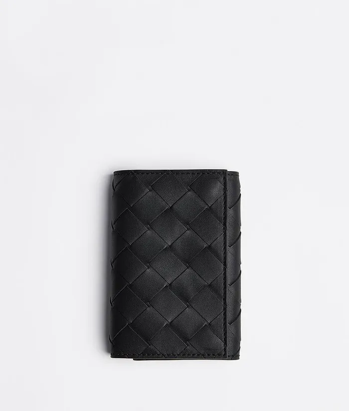 Men Bottega Veneta Key Rings Key Pouch Nero