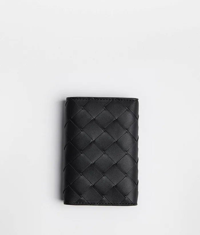 Men Bottega Veneta Key Rings Key Pouch Nero
