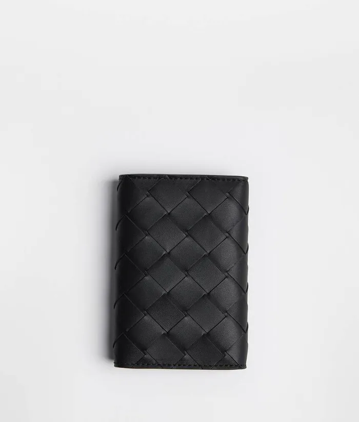 Men Bottega Veneta Key Rings Key Pouch Nero