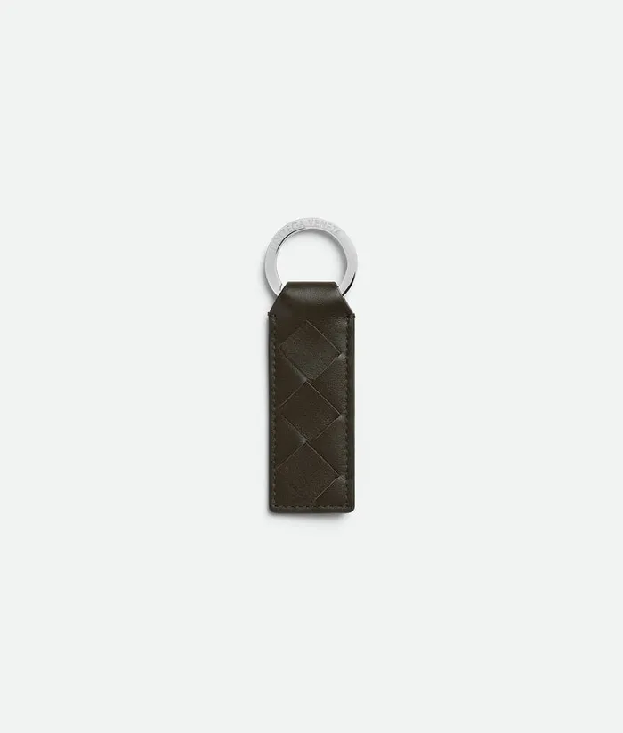Men Bottega Veneta Key Rings Tab Key Ring Kaki