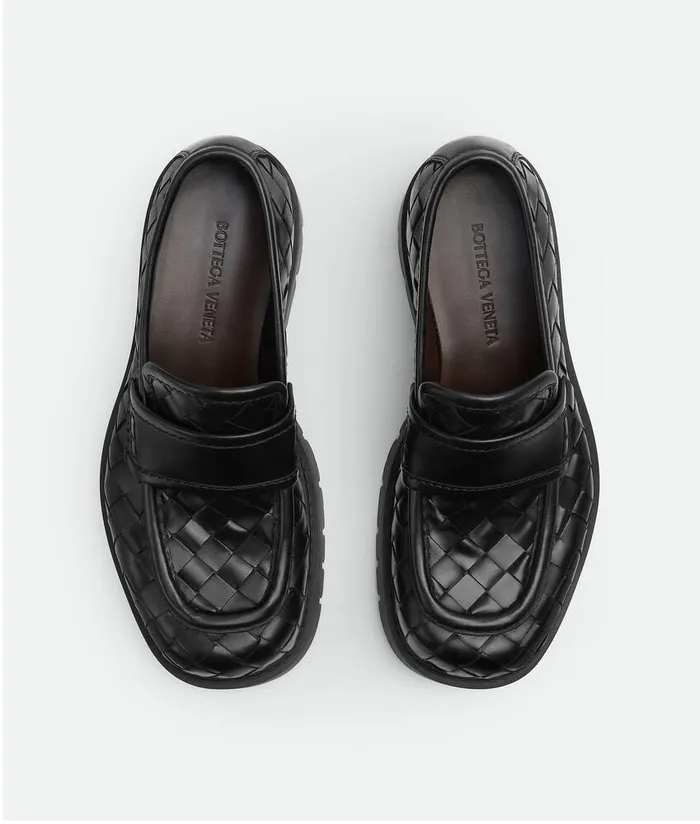 Men Bottega Veneta Loafers Haddock Loafer Black