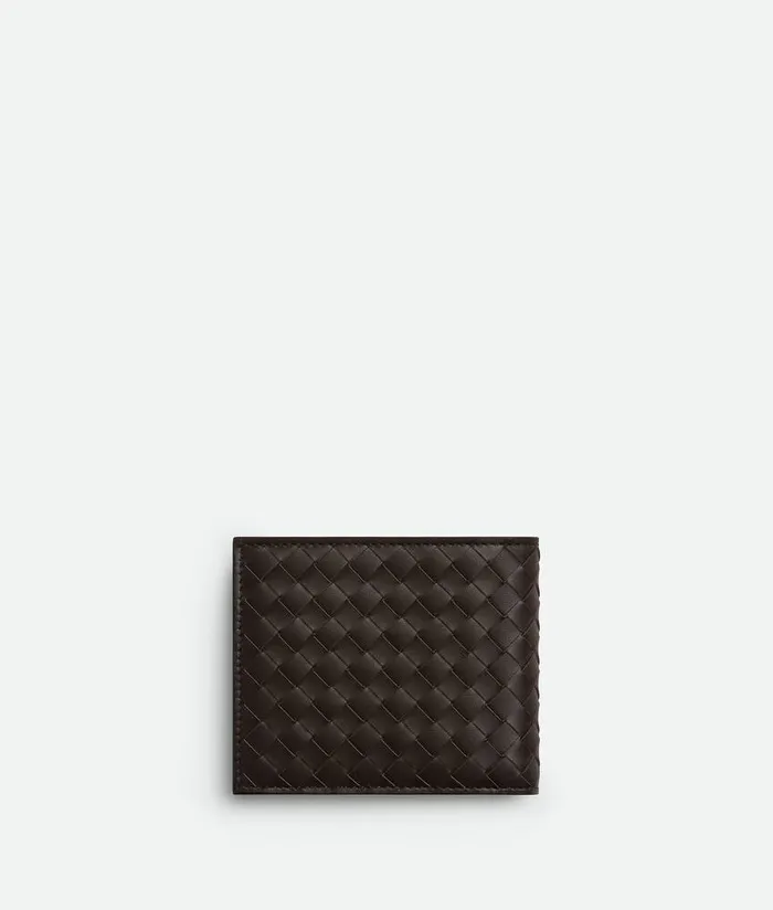 Men Bottega Veneta Small Wallets Intrecciato Piccolo BiFold Wallet With Coin Purse Fondant