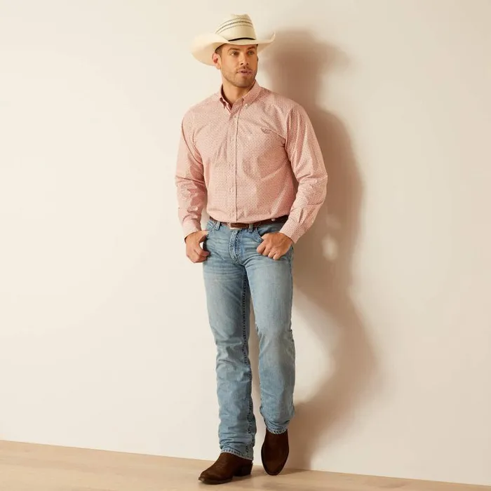 Men Button Down Shirts Ariat Derrick Classic Fit Shirt Ginger Nut Men Button Down Shirts Ariat Derrick Classic Fit Shirt Ginger Nut