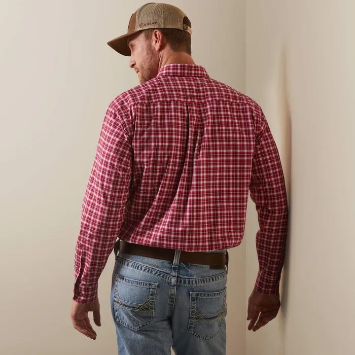 Men Button Down Shirts Ariat Pro Series Indiana Fitted Shirt Rose Red Men Button Down Shirts Ariat Pro Series Indiana Fitted Shirt Rose Red