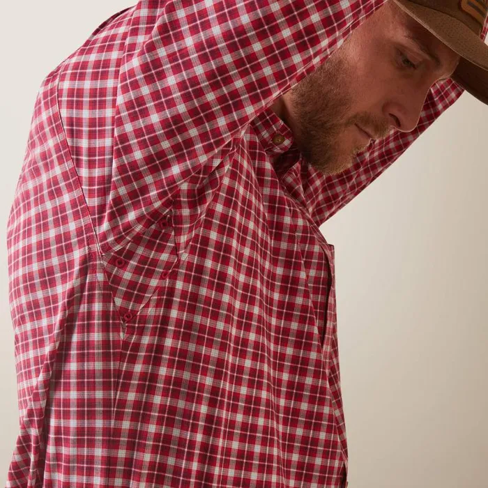Men Button Down Shirts Ariat Pro Series Indiana Fitted Shirt Rose Red Men Button Down Shirts Ariat Pro Series Indiana Fitted Shirt Rose Red