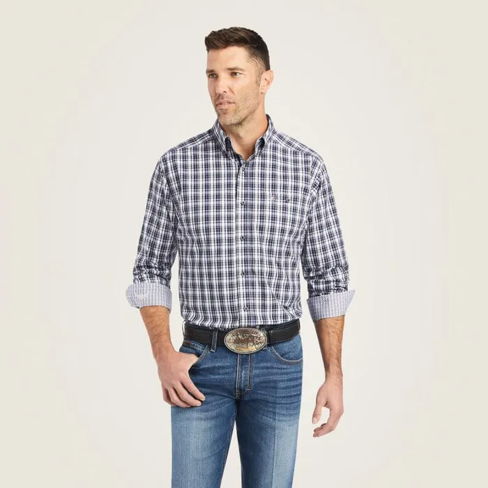 Men Button Down Shirts Ariat Relentless Risky Stretch Classic Fit Shirt White