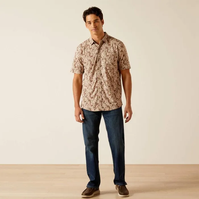 Men Button Down Shirts Ariat Retro Button Down Shirt Desert Mocha Men Button Down Shirts Ariat Retro Button Down Shirt Desert Mocha
