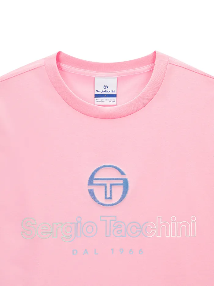 Men Court Styles Sergio Tacchini Daily Tuft TShirt Light Pink