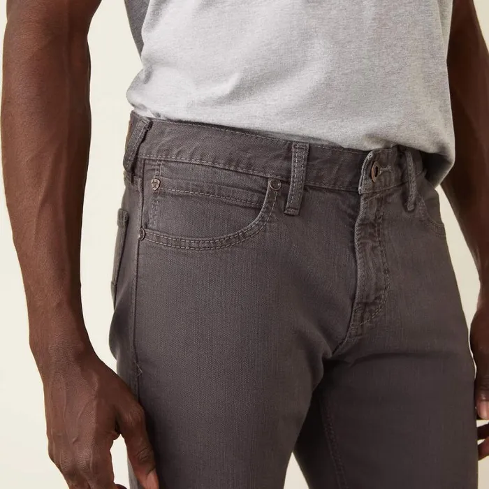 Men Denim Ariat M7 Grizzly Straight Jean Charcoal Men Denim Ariat M7 Grizzly Straight Jean Charcoal