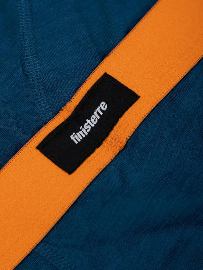 Men Eddy Merino Wool Boxers Kingfisher Copper Finisterre Base Layers and Underwear