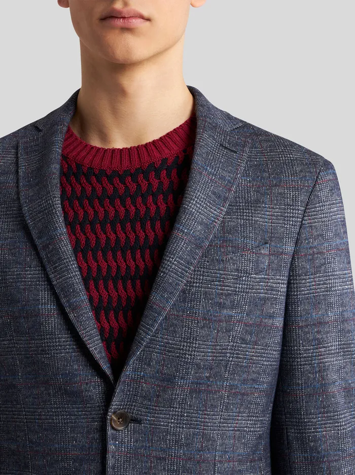 Men Etro Jackets Silk And Alpaca Wool Blazer Navy Blue Men Etro Jackets Silk And Alpaca Wool Blazer Navy Blue