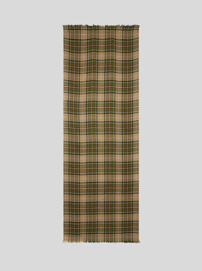 Men Etro Scarves Wool And Cashmere Scarf Green Men Etro Scarves Wool And Cashmere Scarf Green