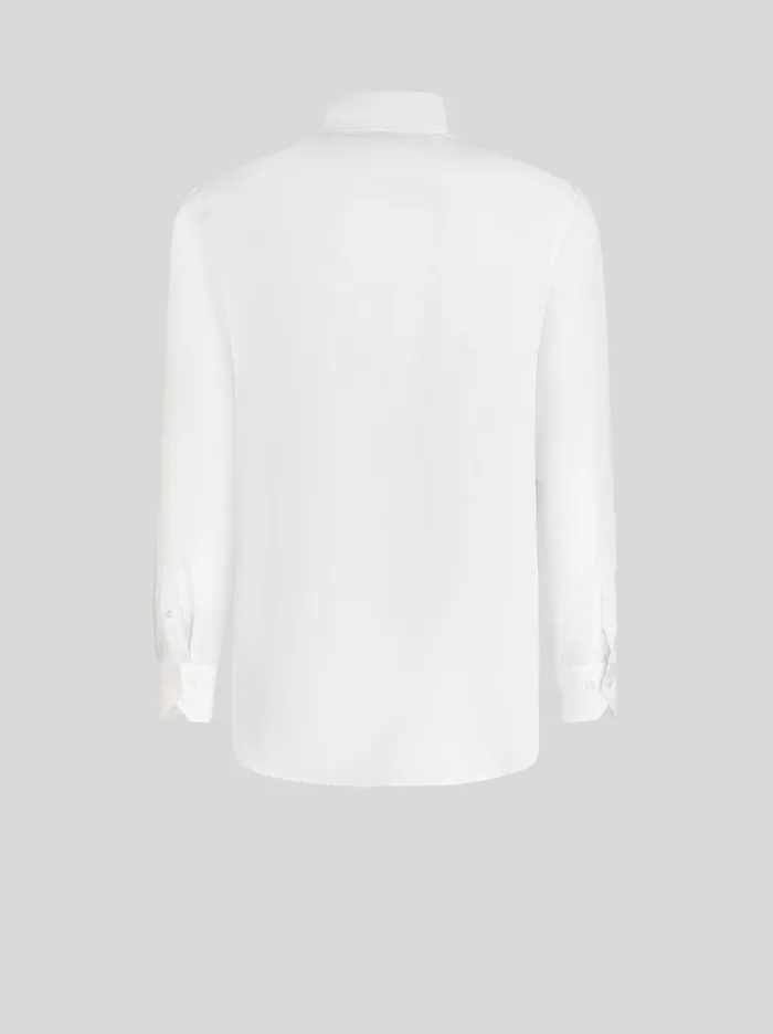Men Etro Shirts Shirt With Embroidered Plastron White Men Etro Shirts Shirt With Embroidered Plastron White