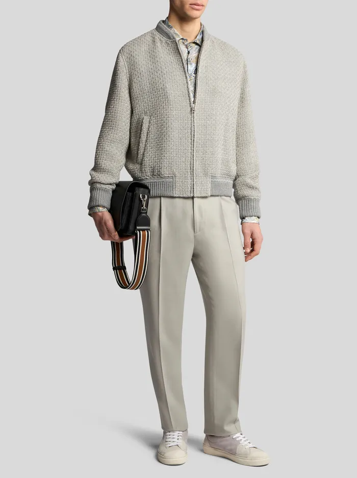 Men Etro Trousers Wool Trousers With Pleats Grey Men Etro Trousers Wool Trousers With Pleats Grey