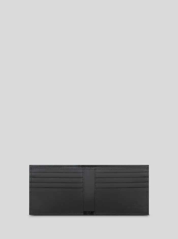 Men Etro Wallets And Credit Card Holder Leather Wallet With Pegaso Black Men Etro Wallets And Credit Card Holder Leather Wallet With Pegaso Black
