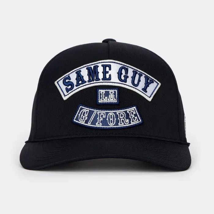 Men GFORE Black Same Guy Stretch Twill Snapback Golf Hats