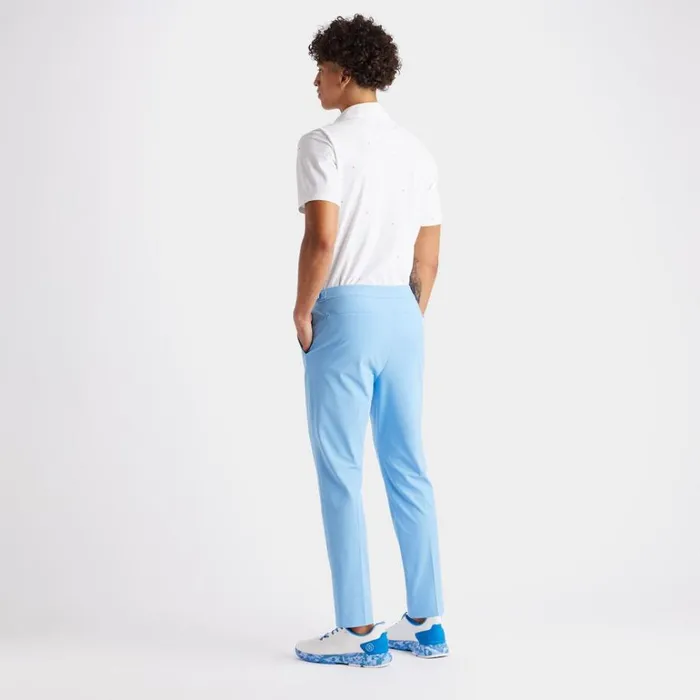Men GFORE Blue Tech Tab 4Way Stretch Slim Leg Trouser Golf Pants
