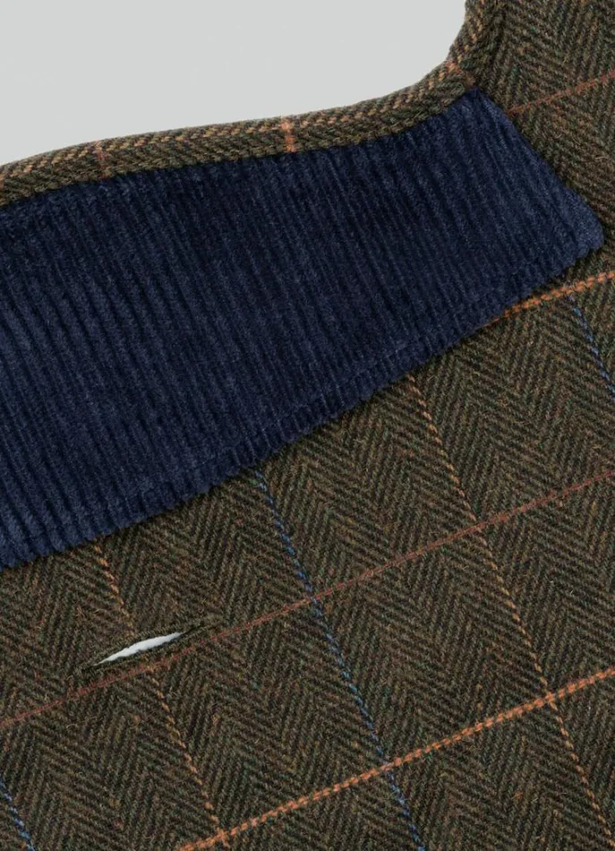 Men Hackett X Hugo and Hudson Hackett London Checked Jacket For Dogs 8211 Large Green