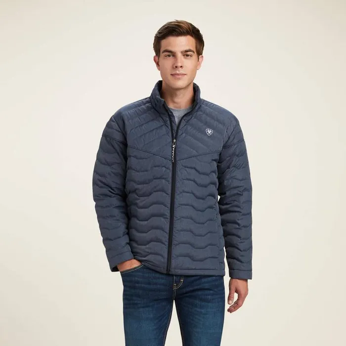 Men Jackets and Vests Ariat Ideal Down Jacket Charcoal Heather