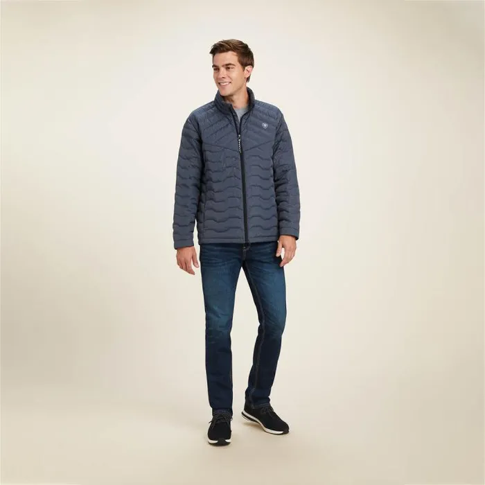 Men Jackets and Vests Ariat Ideal Down Jacket Charcoal Heather