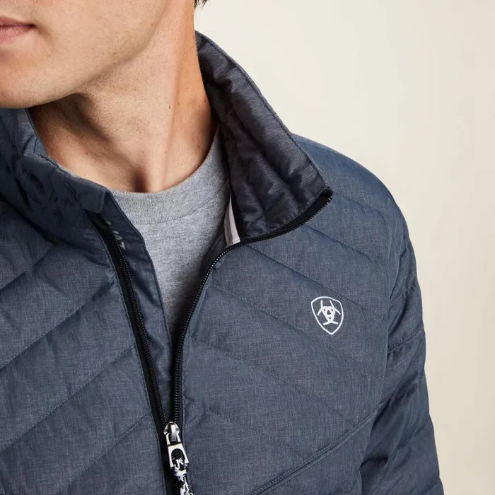 Men Jackets and Vests Ariat Ideal Down Jacket Charcoal Heather