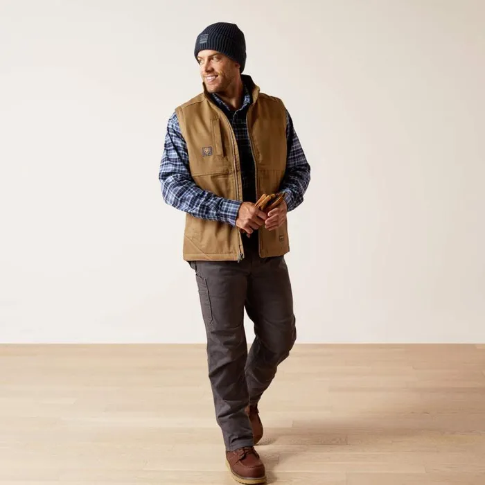 Men Jackets and Vests Ariat Rebar DuraCanvas Vest Field Khaki Men Jackets and Vests Ariat Rebar DuraCanvas Vest Field Khaki