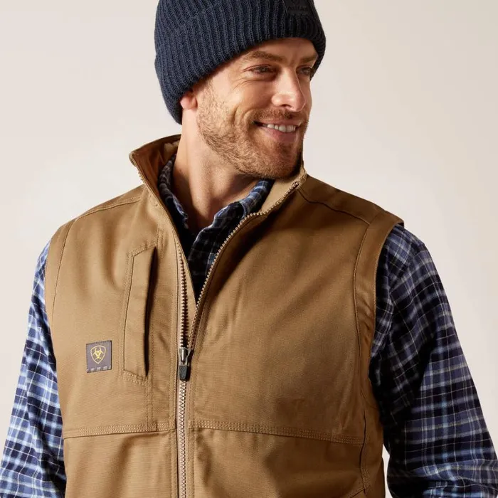 Men Jackets and Vests Ariat Rebar DuraCanvas Vest Field Khaki Men Jackets and Vests Ariat Rebar DuraCanvas Vest Field Khaki