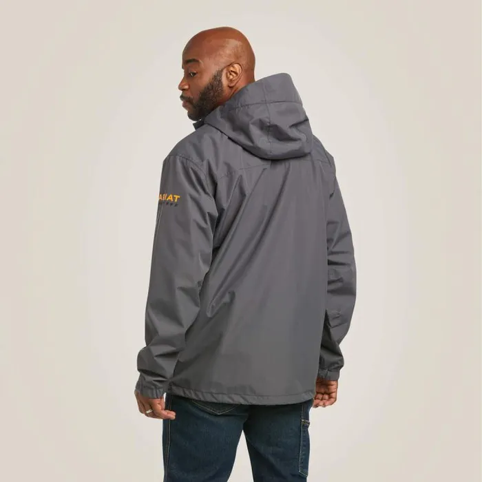 Men Jackets and Vests Ariat Rebar Stormshell Waterproof Jacket Rebar Grey