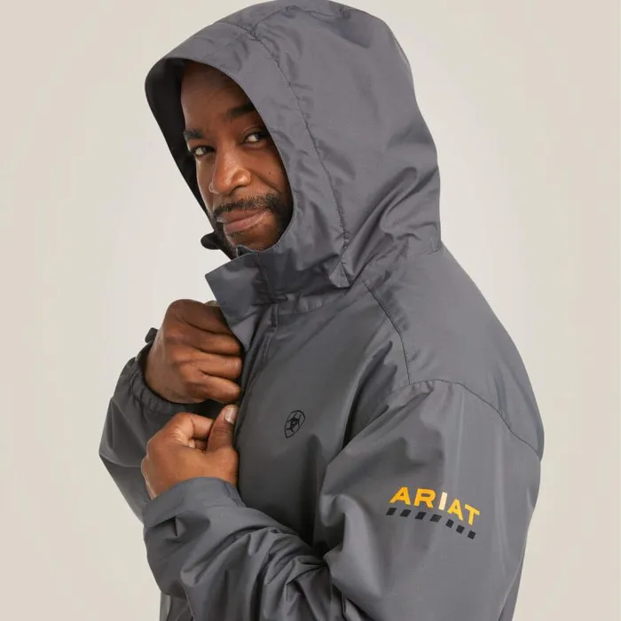 Men Jackets and Vests Ariat Rebar Stormshell Waterproof Jacket Rebar Grey