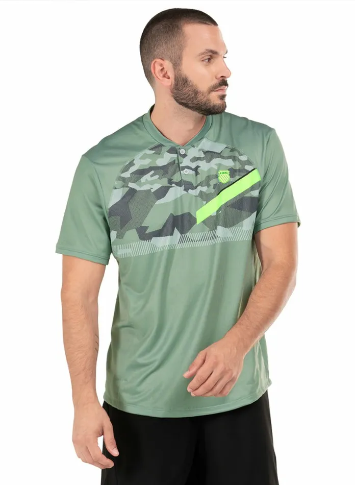 Men KSwiss TShirts and Tops URBAN HENLEY SS Coal