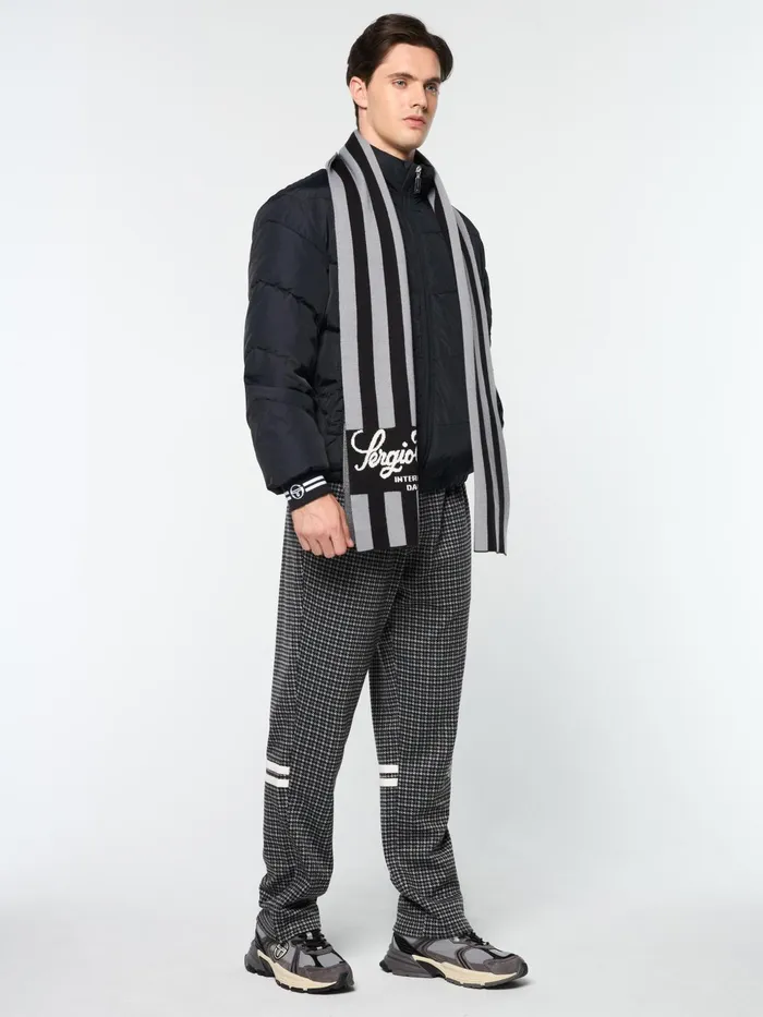 Men Knitwear Sergio Tacchini Gioco Jacquard Scarf Black Beauty