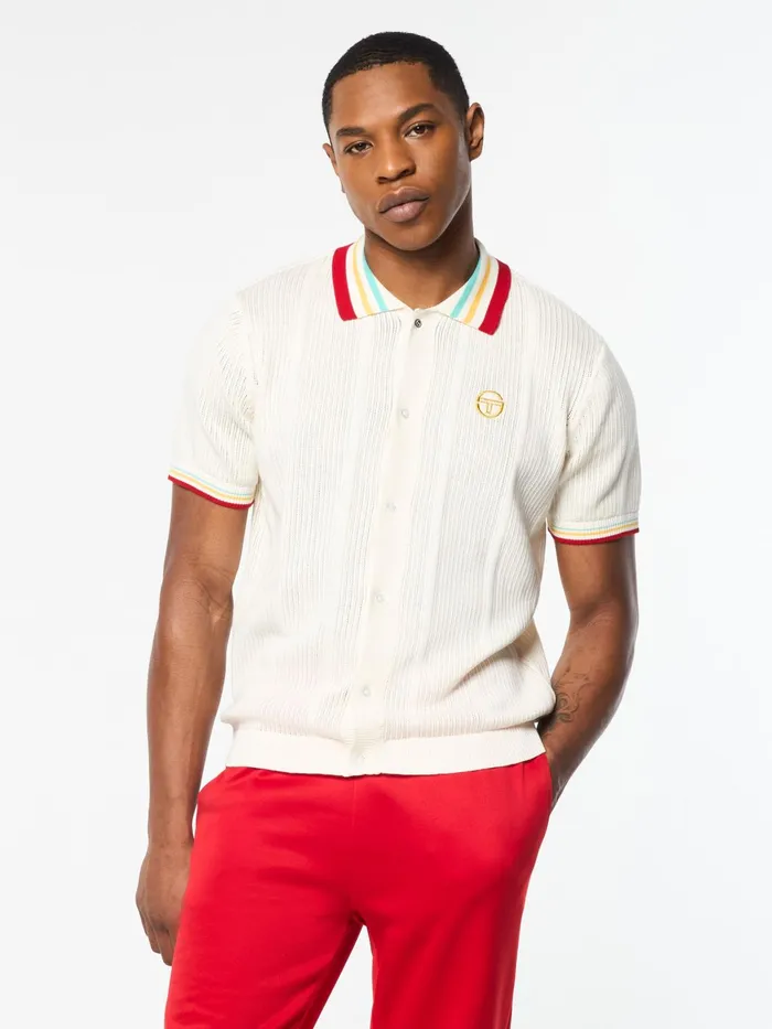 Men Knitwear Sergio Tacchini Slice Polo Gardenia Gold